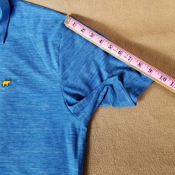 Jack Nicklaus Golden Bear Logo Mens Staydri Polo Golf Shirt Blue L - Picture 5 of 8